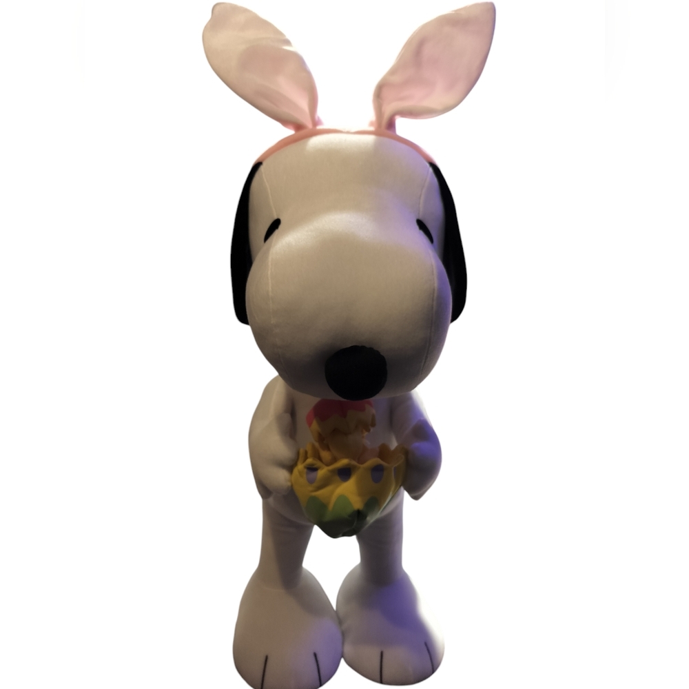Snoopy 24" Gemmy Peanuts Plush Free Standing Easter Holiday Porch Door Greeter